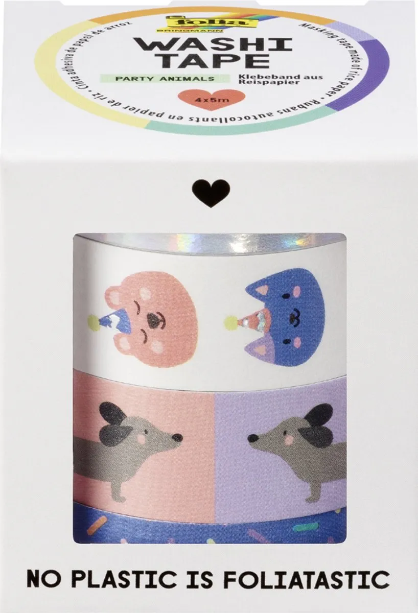 Folia Washi-Tape HOTFOIL HAPPY VIBES - 4 Stuks