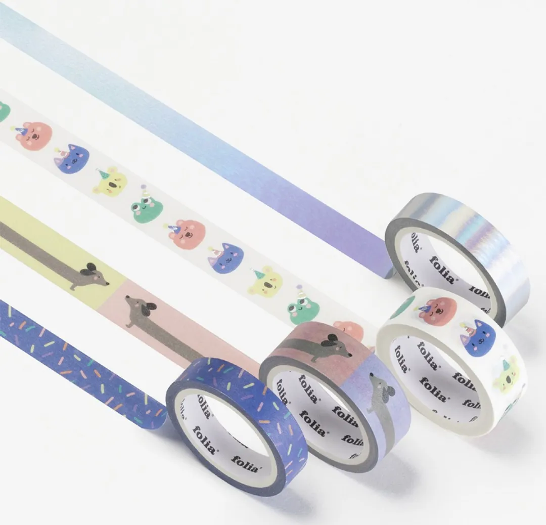 Folia Washi-Tape HOTFOIL HAPPY VIBES - 4 Stuks