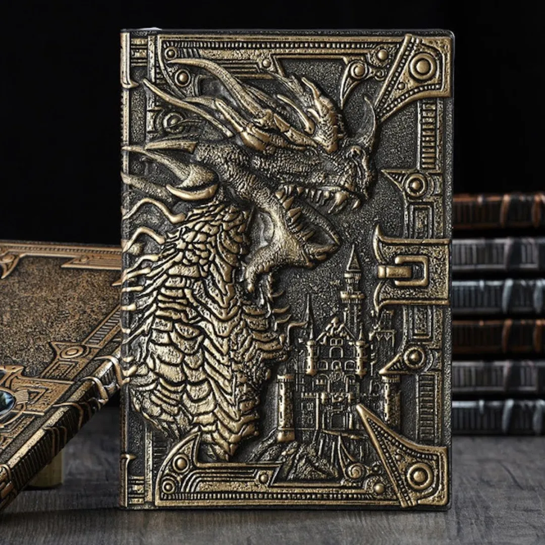 Lapi Toys D&D Draken Notitieboek A5 Hardcover Goud