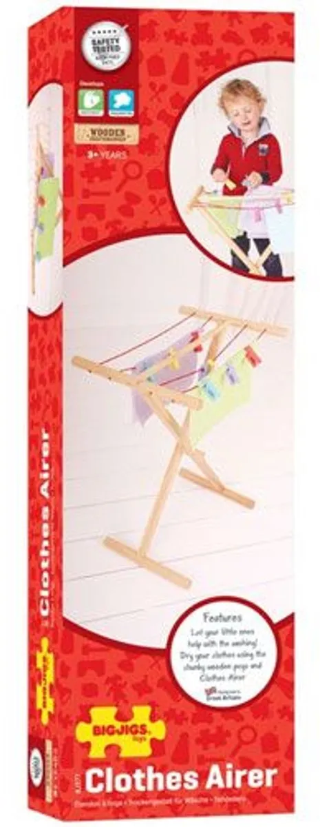 BIGJIGS Houten Wasrekje Multikleur