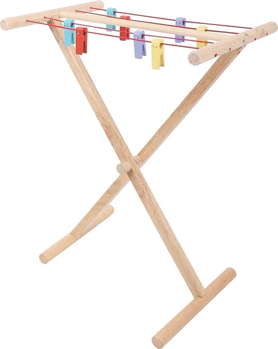 BIGJIGS Houten Wasrekje Multikleur
