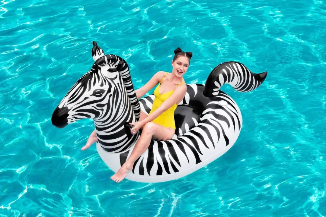 Bestway Opblaasbare Zebra 254x142cm - Led-verlichting - Multi