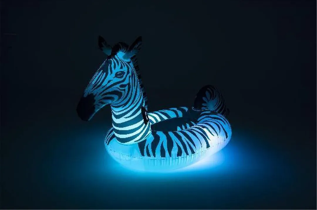 Bestway Opblaasbare Zebra 254x142cm - Led-verlichting - Multi