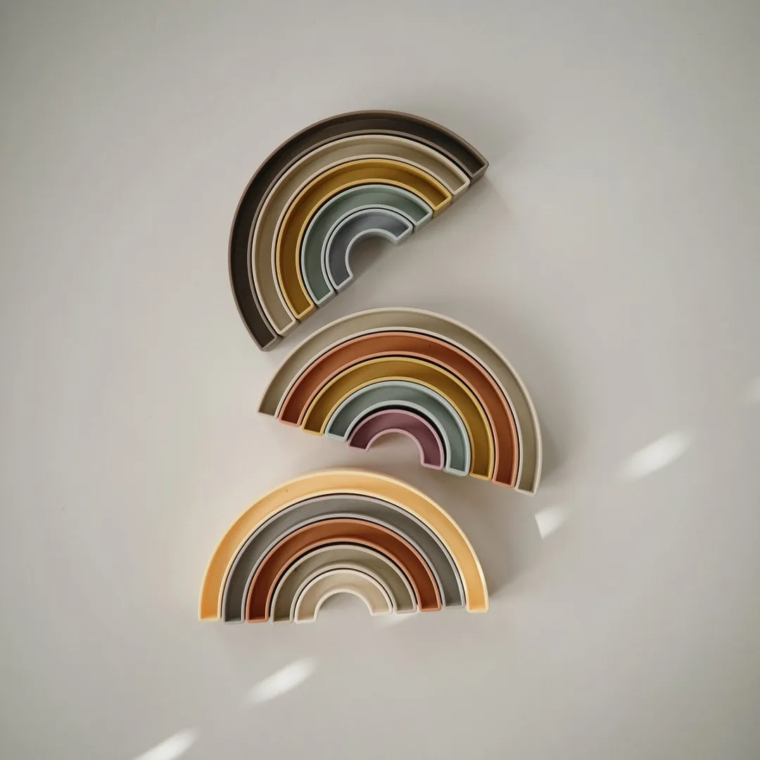 Mushie Rainbow Stapeltoren Sol - 5-delig
