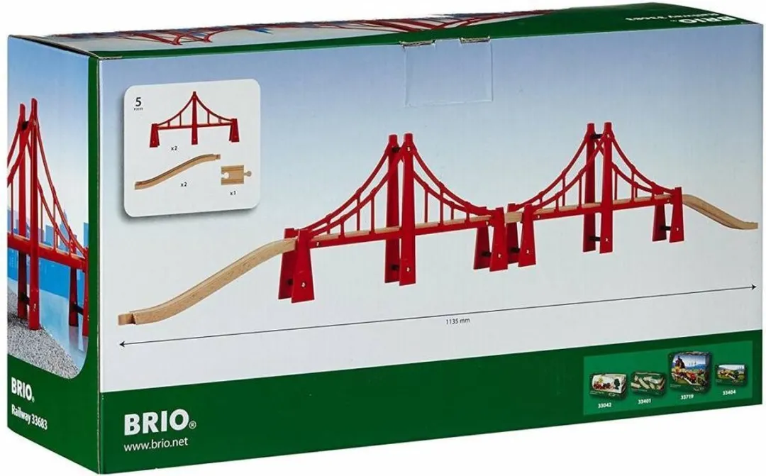 BRIO Dubbele Hangbrug 33683 - Rood