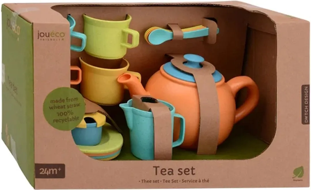 Johntoy Thee Set Bioplastic 17-delig - Blauw/Orange/Groen