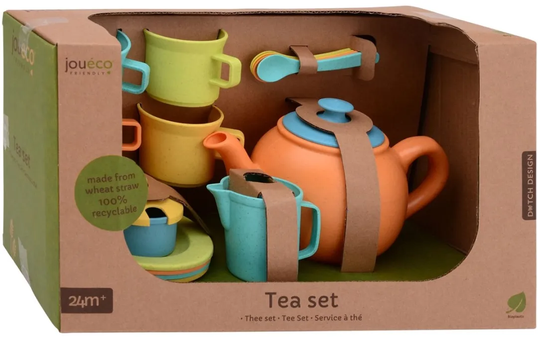 Johntoy Thee Set Bioplastic 17-delig - Blauw/Orange/Groen