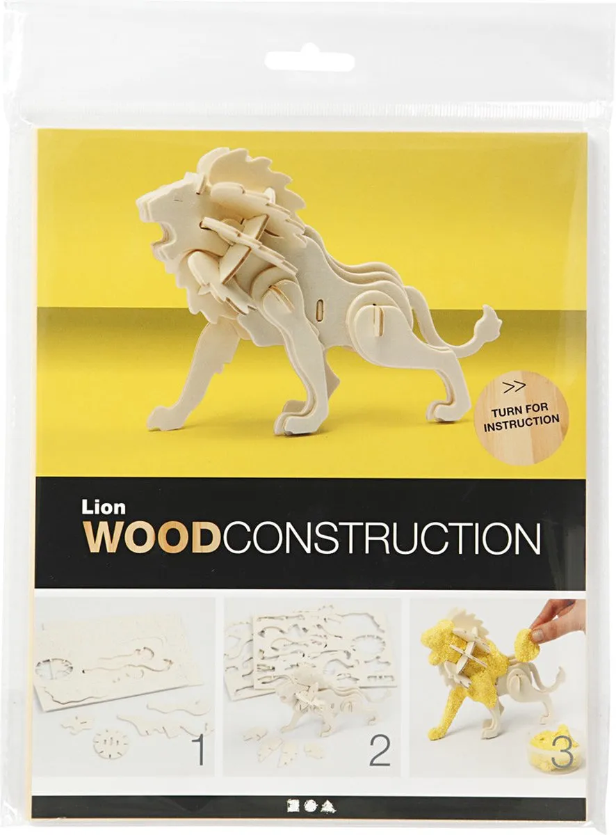 Creativ Company Triplex 3D Puzzel Leeuw 18,5x7x7,3cm