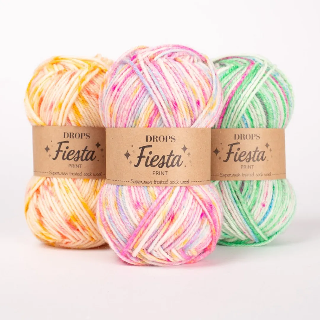 Drops Fiesta Print Wol Garen - Grafiet