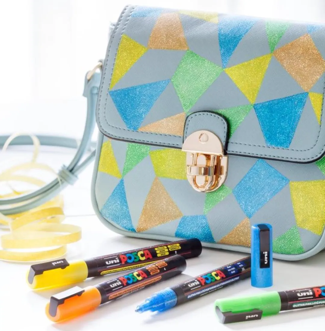 Posca - paintmarker PC-3M | set van 8 markers | glitter | assorti