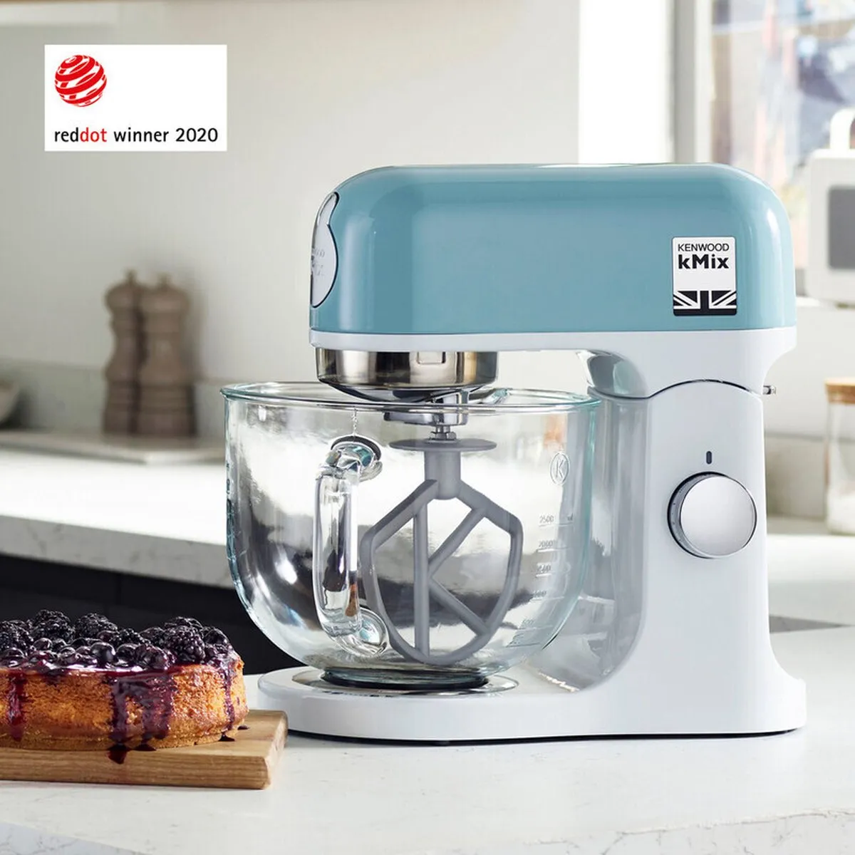 Kenwood kMix KMX754PB Keukenmachine - 1000W - Pastelblauw
