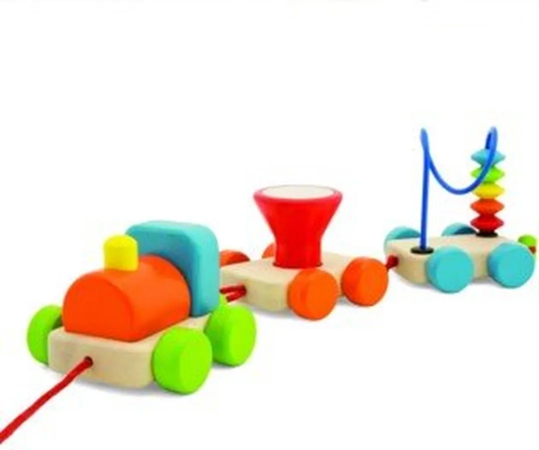 Pintoy 12504 Houten Activity Trein - Multicolor