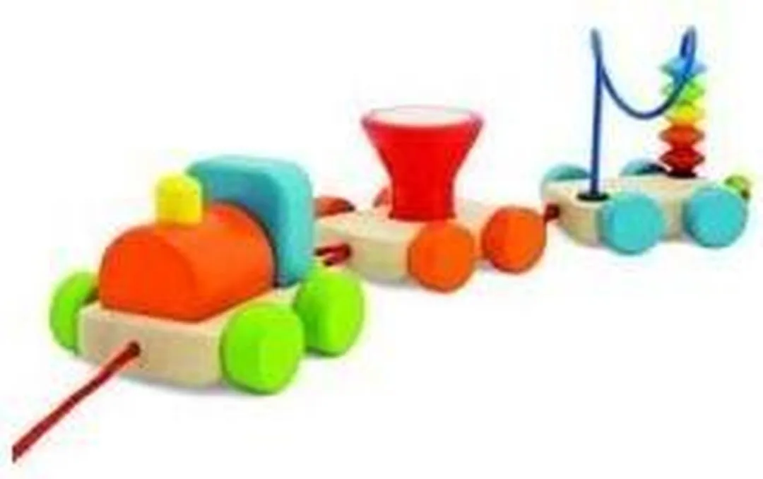 Pintoy 12504 Houten Activity Trein - Multicolor