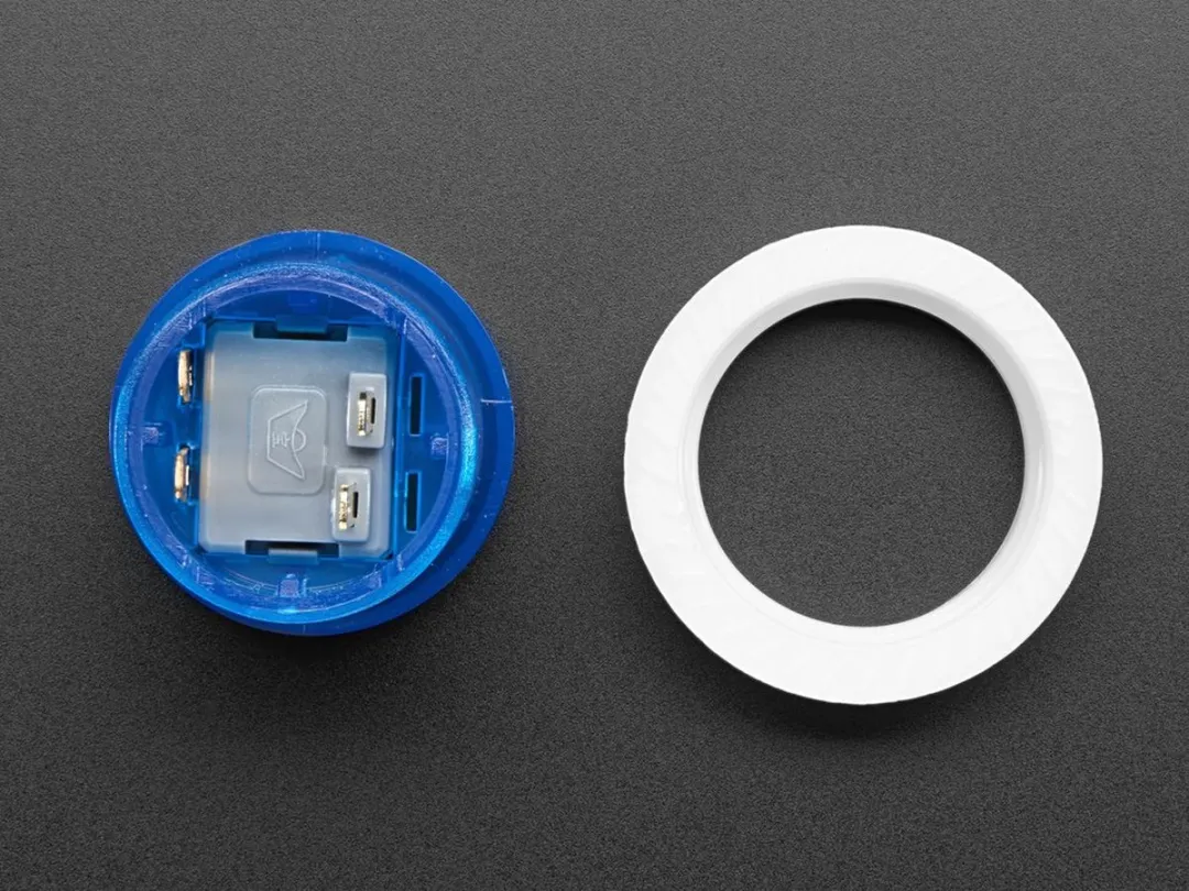 Adafruit Mini LED Arcade Knop 24mm - Translucent Blauw
