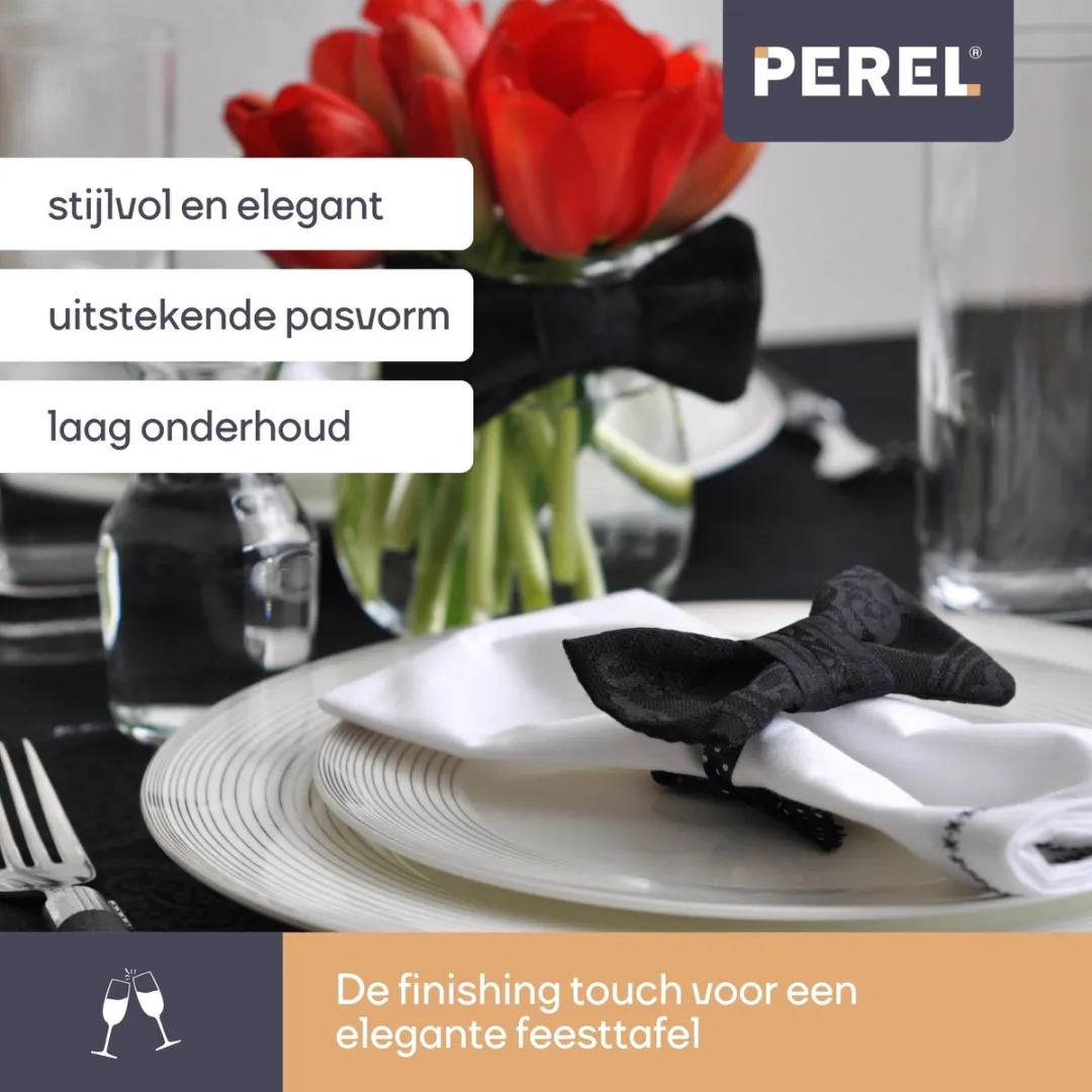 Perel Tafelhoes Rechthoekig Boogvorm 180x75x74cm - Zwart - afbeelding 6 van 6