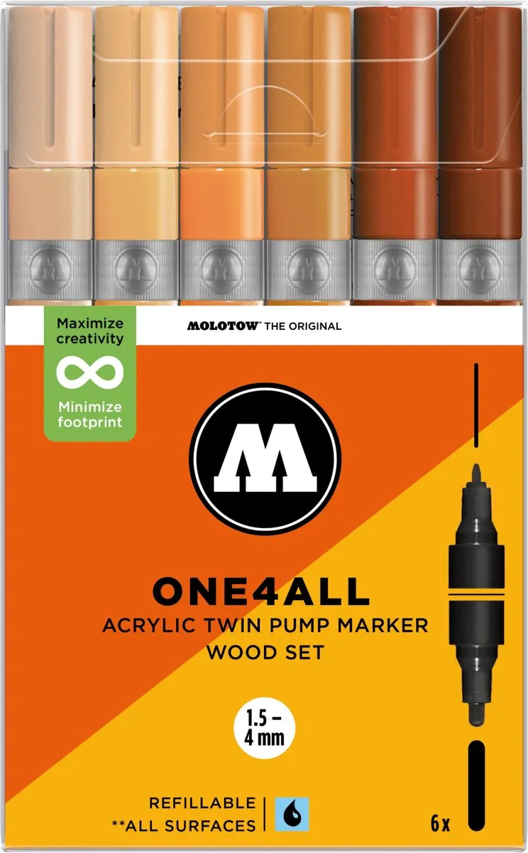 Molotow One4All Twin Wood Acrylstiften Set