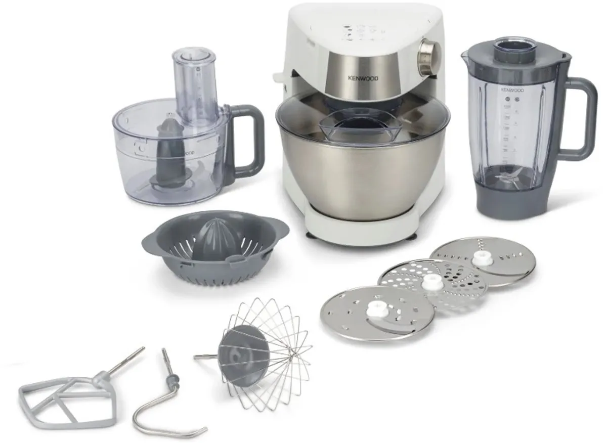 Kenwood Prospero+ KHC291H0WH Keukenmachine 1000W - 3 Accessoires - Roestvrijstaal/Wit