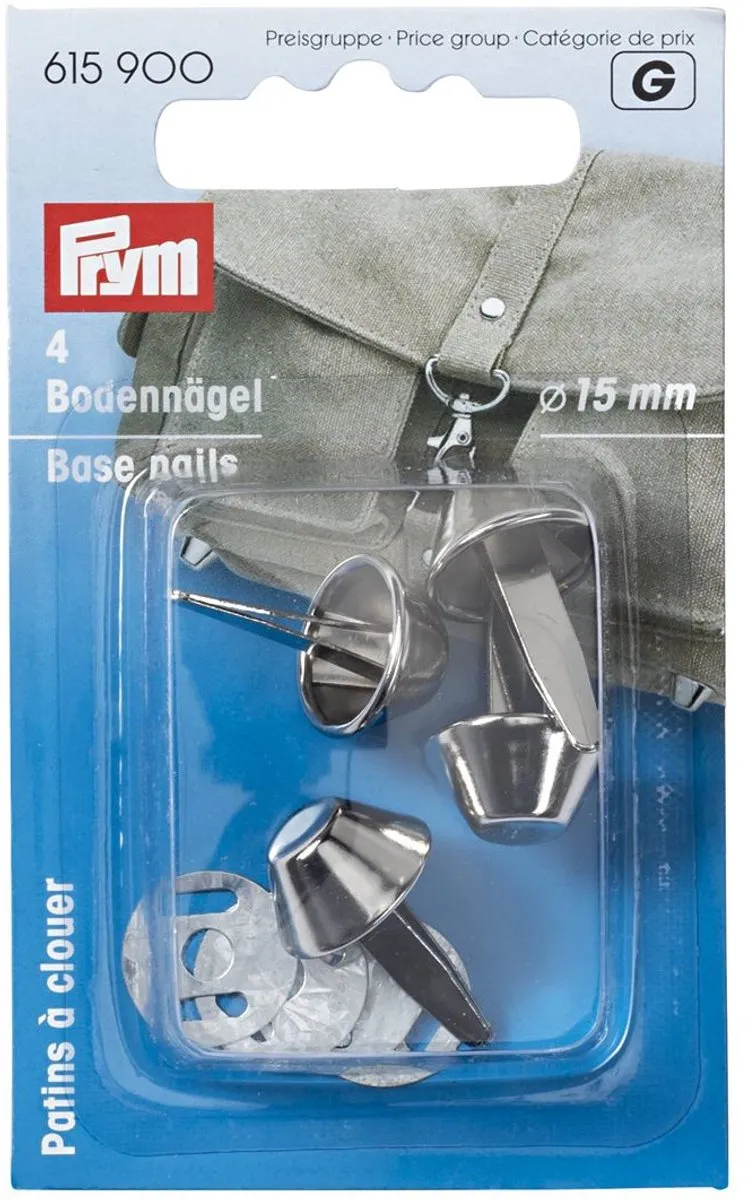 Prym Bodemnagels Ø15mm - 4 Stuks - Zilver