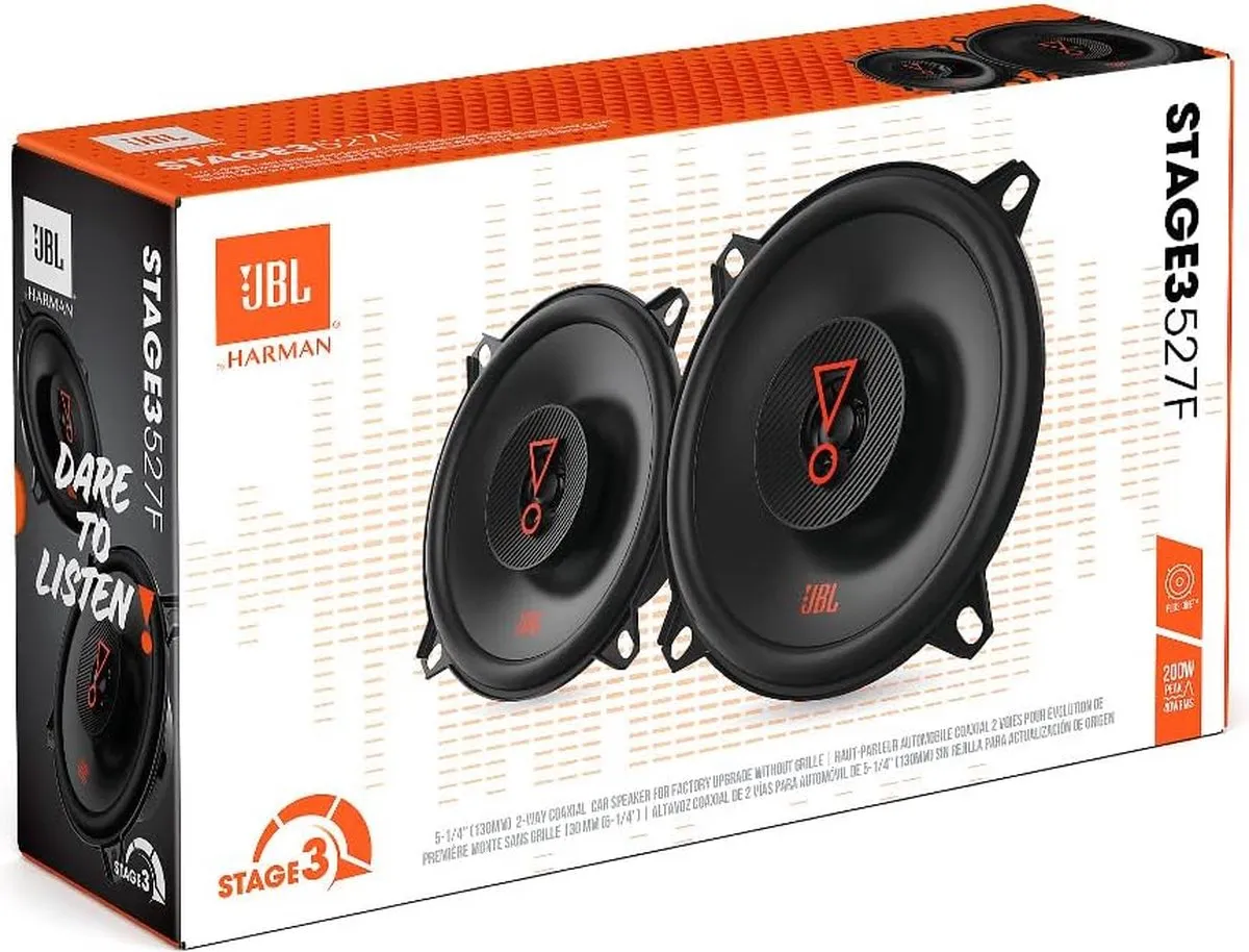 JBL Stage3 527F Autospeakers 200W - 2 Stuks - Zwart - afbeelding 6 van 6