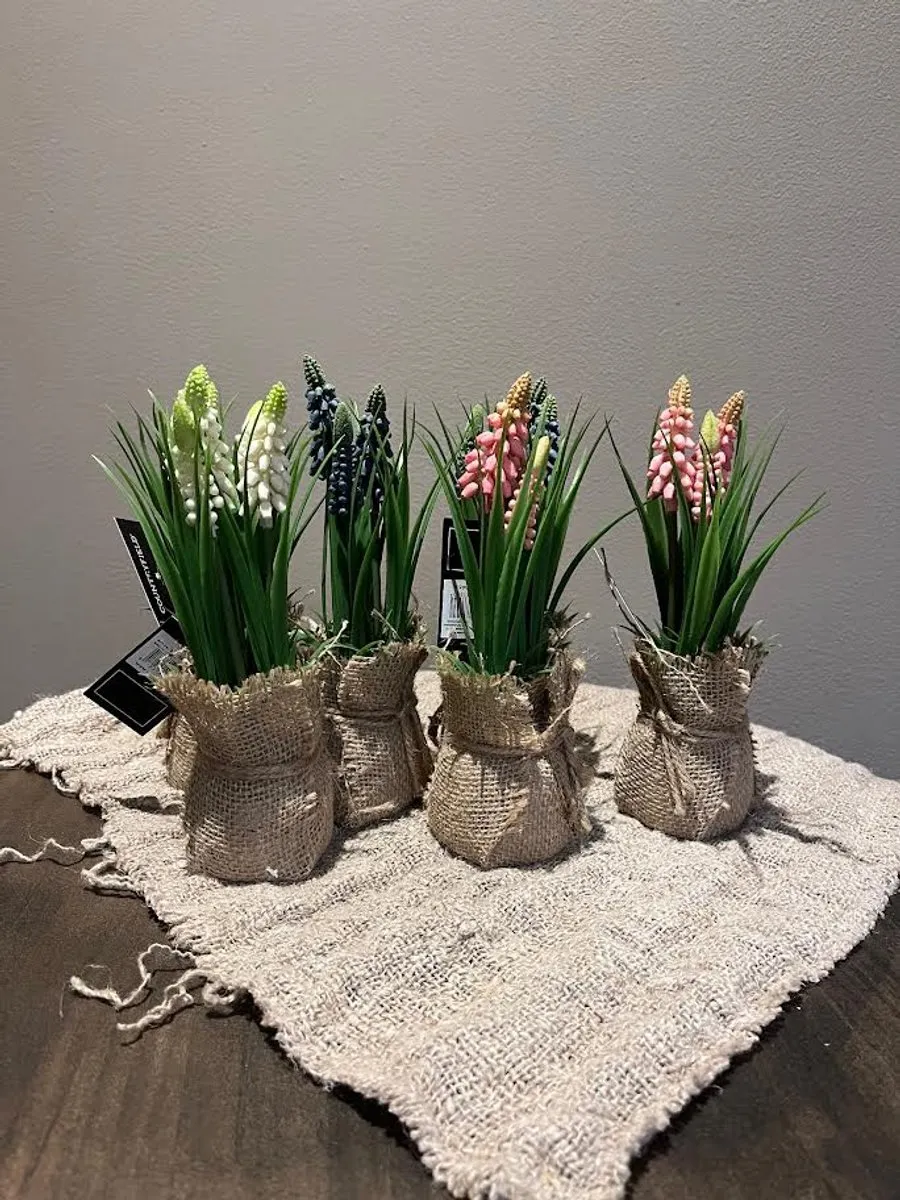 Kunstbloem in pot Muscari H20cm- Countryfield- Voorjaar- Landelijk