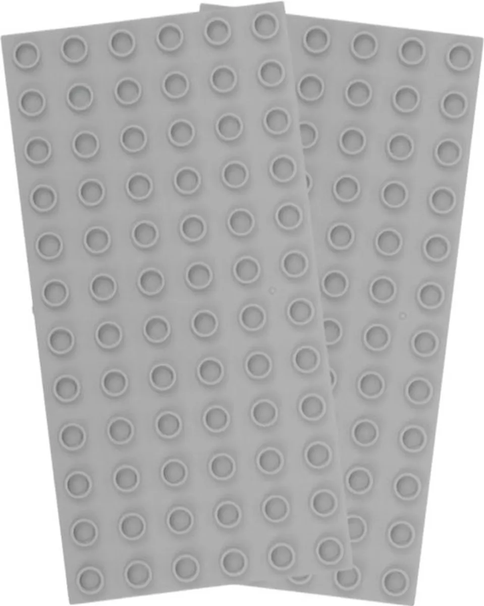 Bouwplaat 6x12 Noppen – Lichtgrijs – Basisplaat – Geschikt voor Grote Bouwstenen – Brian’s Toys