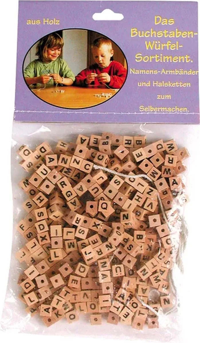 Goki Houten Alfabet Kralen - Multi - 300 Stuks
