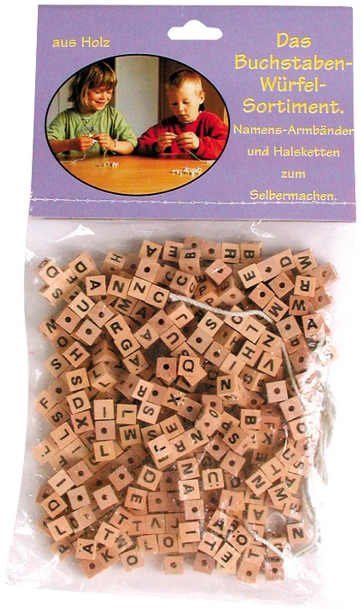 Goki Houten Alfabet Kralen - Multi - 300 Stuks