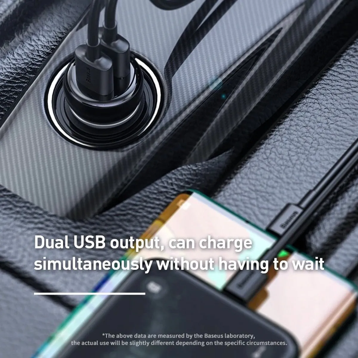 Baseus Autolader Bluetooth FM Transmitter - Dubbele USB Poort - Zwart