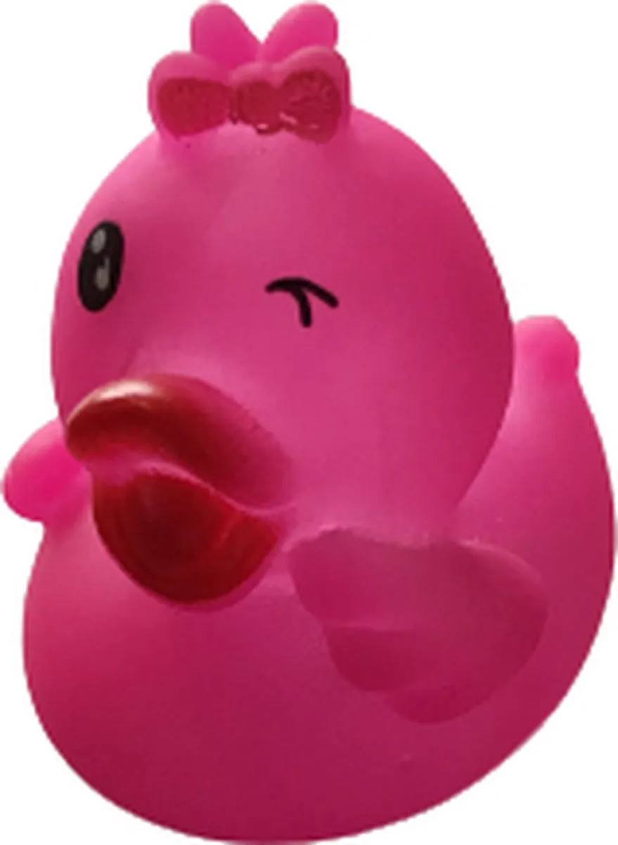 12 Gekleurde badeenden met knipoog- Badspeelgoed - Gekleurde eenden 5x5x6 cm - Badeenden set - Rubberen eendjes - bad eendjes - uitdeel kado