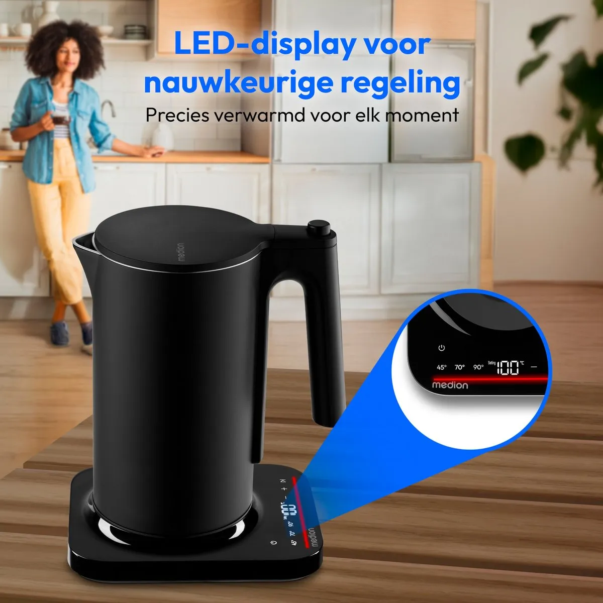 Medion Life MD12106 Waterkoker 2200W 1,5L - Zwart