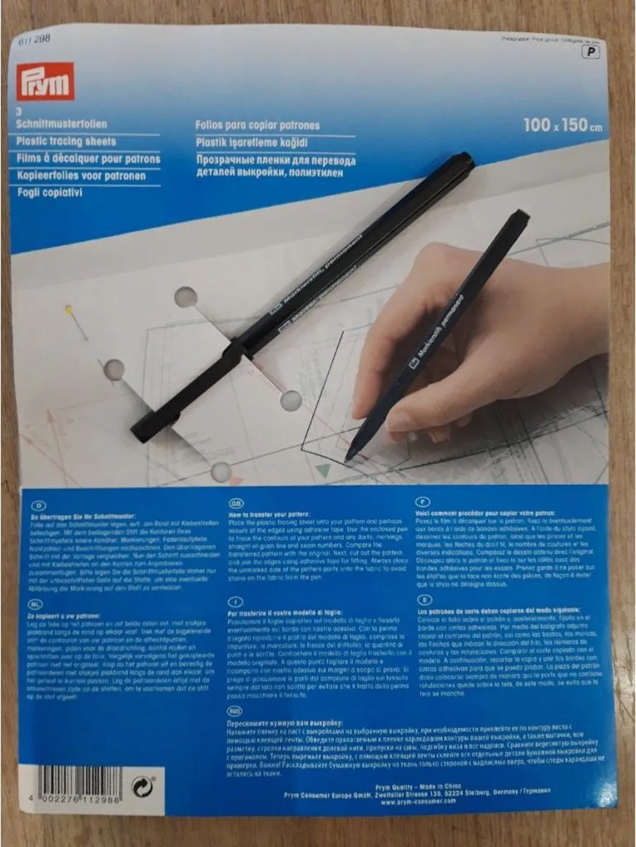 Prym Kopieerfolie voor patronen - 3 Stuks met markeerstift - afbeelding 6 van 6
