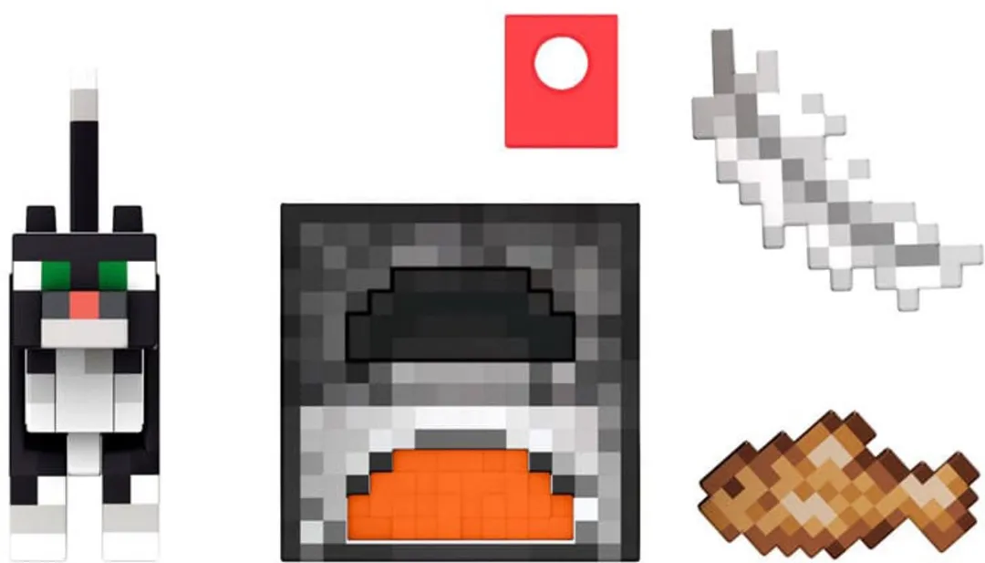 Minecraft Diamantniveau Smokingkat Actiefiguur 14cm - HTM07 - Multicolor