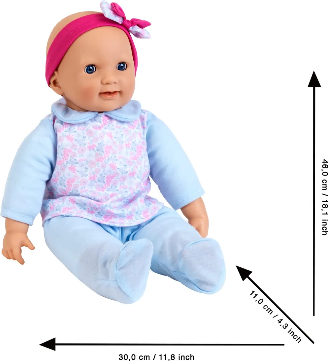 Klein Toys Princess Coralie Interactieve Babypop 46cm - Blauw/Roze