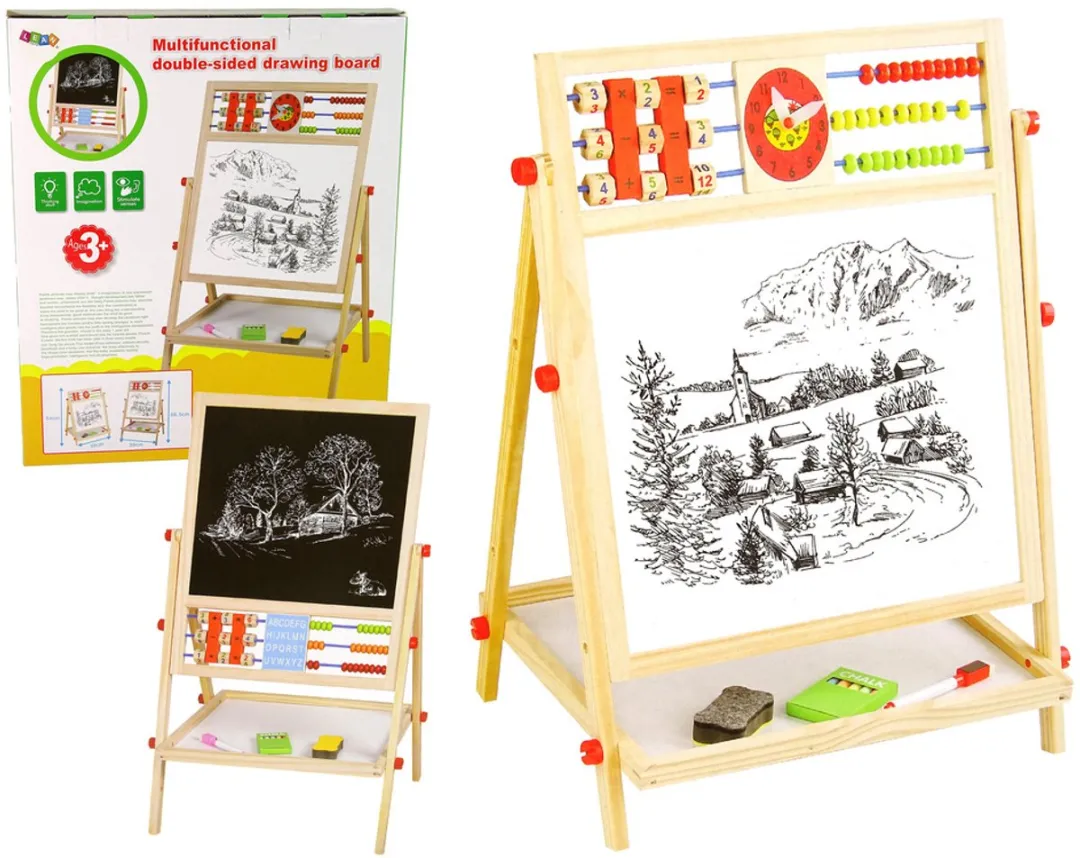 Lean Toys Dubbelzijdig Tekenbord 2in1