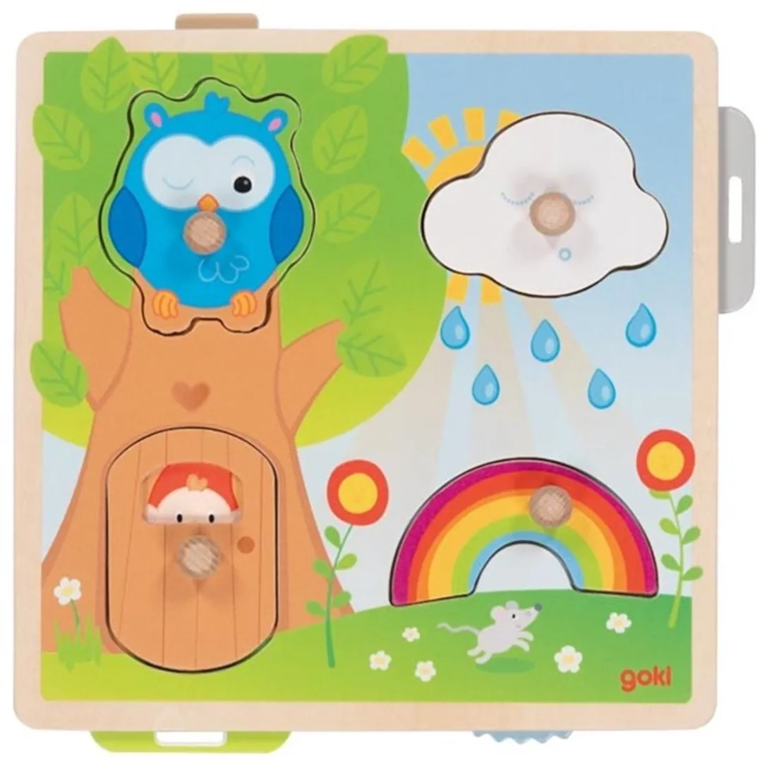 Goki Puzzle Owl In Tree 4-delig - Multicolor