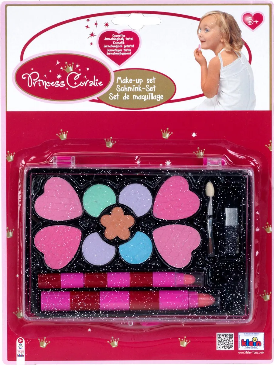 Klein Toys Princess Coralie Cosmetica Set - Oogschaduw, Blush & Lippenstift - 3 Stuks
