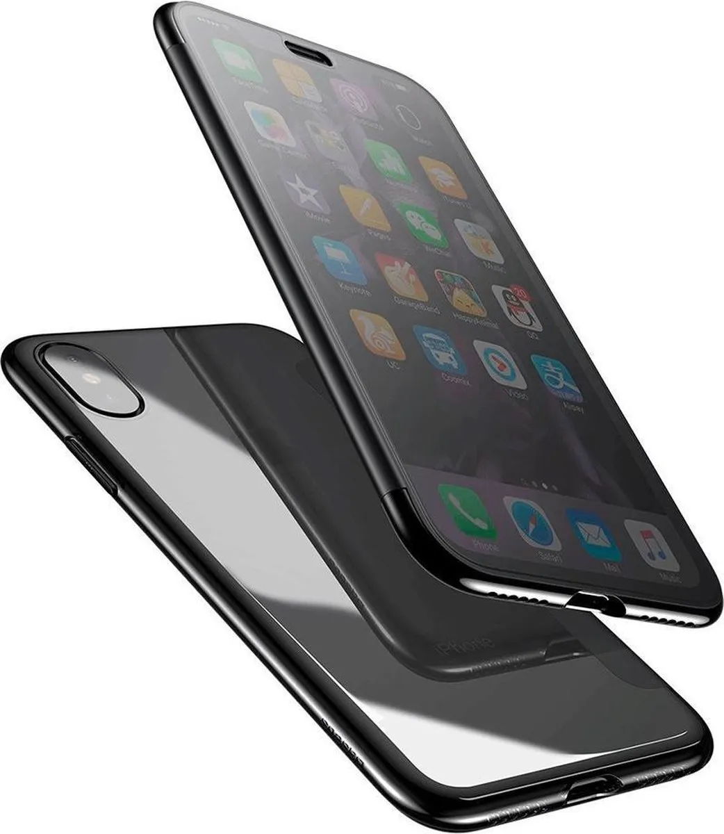 Baseus Flip Cover iPhone Xs Max - Zwart
