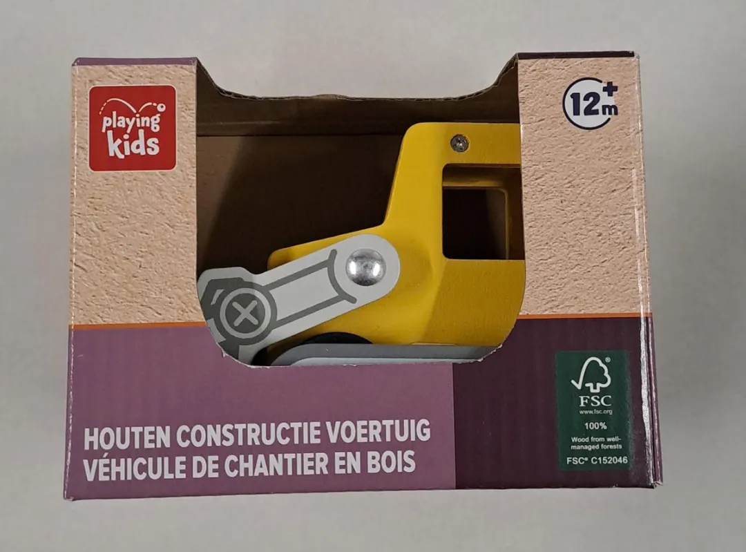 Playing Kids Houten Constructievoertuig Shovel