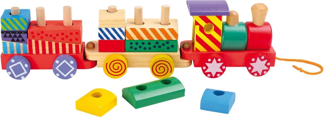 Small Foot Houten Stapelblokken Trein 16-delig