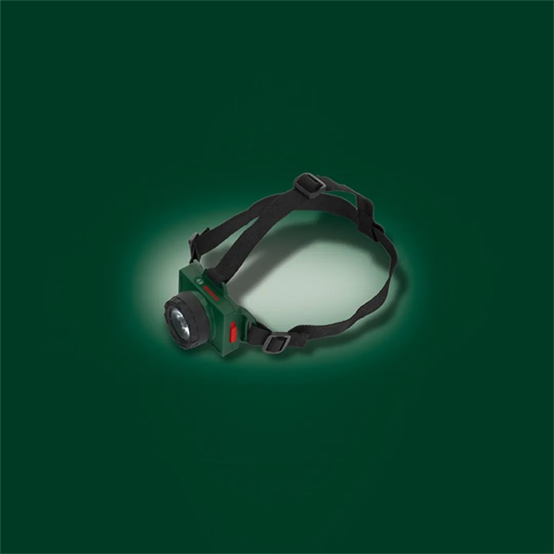 Klein Toys Bosch Mini Hoofdlamp Groen - Elastische Band - afbeelding 6 van 6