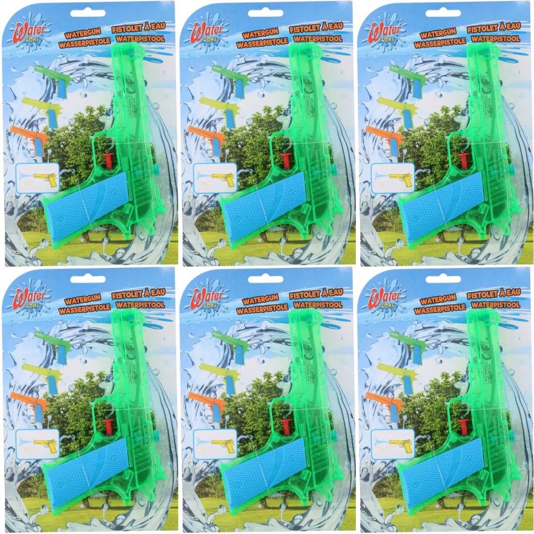 Eddy Toys Politie Waterpistool 6x - Lichtgroen