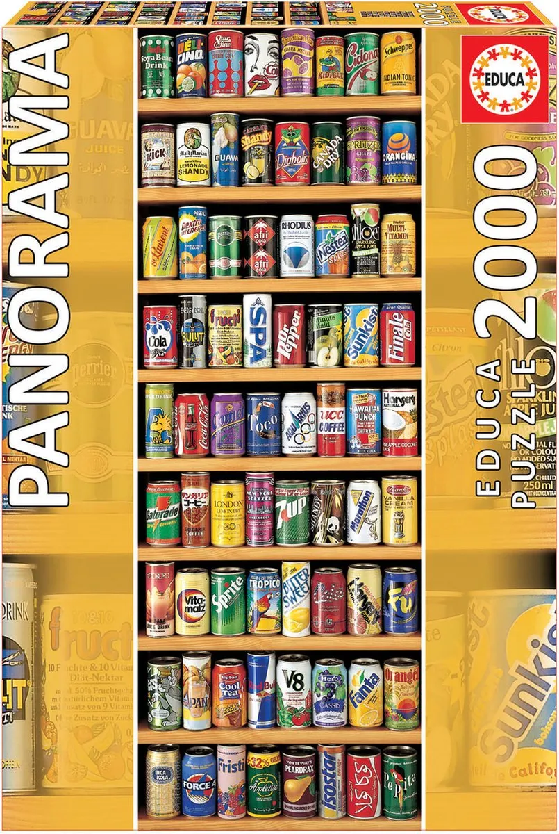 Educa Puzzel 2000 Stuks Blikjes Frisdranken