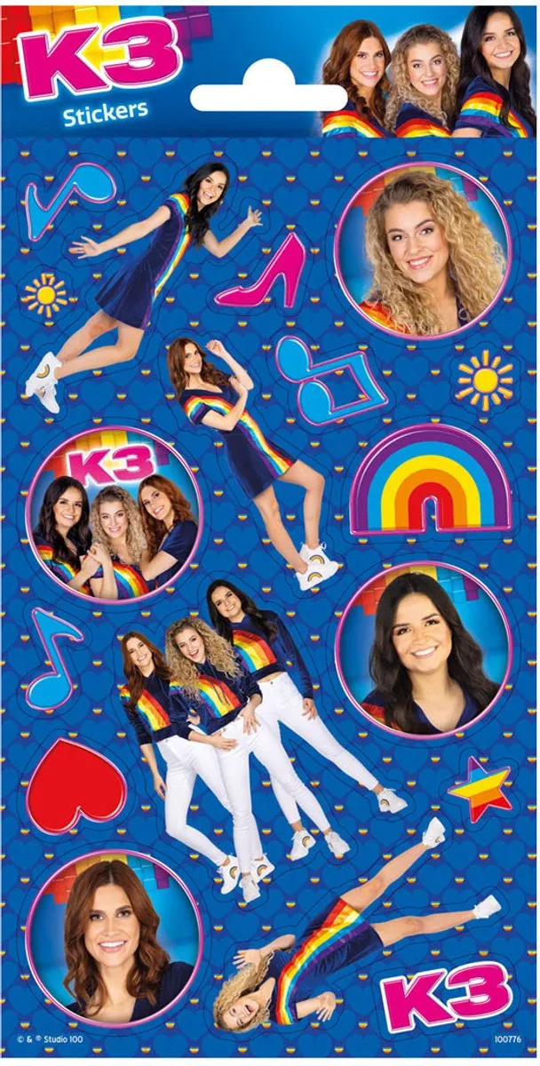 ThimbleToys Stickervel Glitter K3