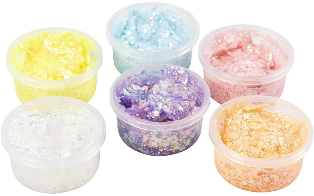 Creativ Company Glitter Clay 6x20ml - Multikleurig