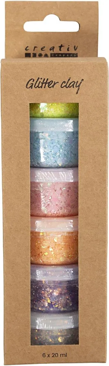 Creativ Company Glitter Clay 6x20ml