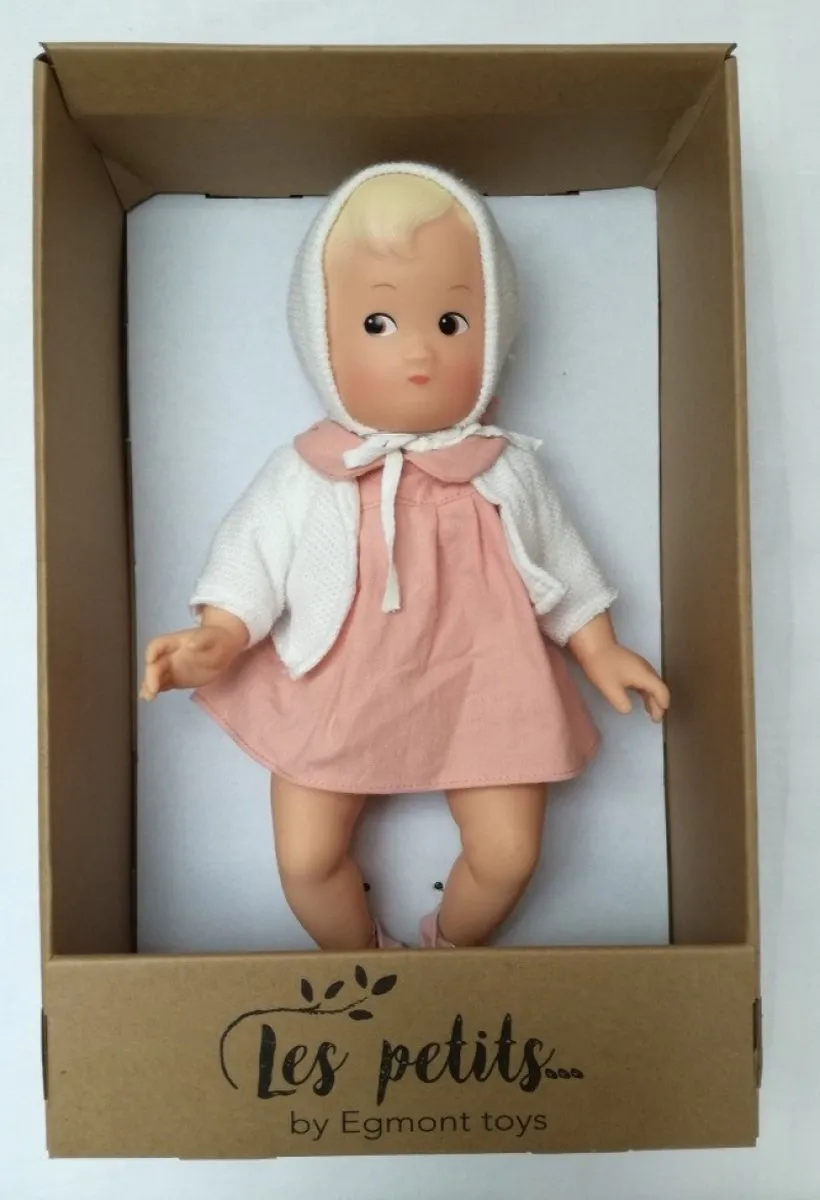 Egmont Toys Vintage Babypop Susan ET700052 - 32cm - Lichtroze/Wit