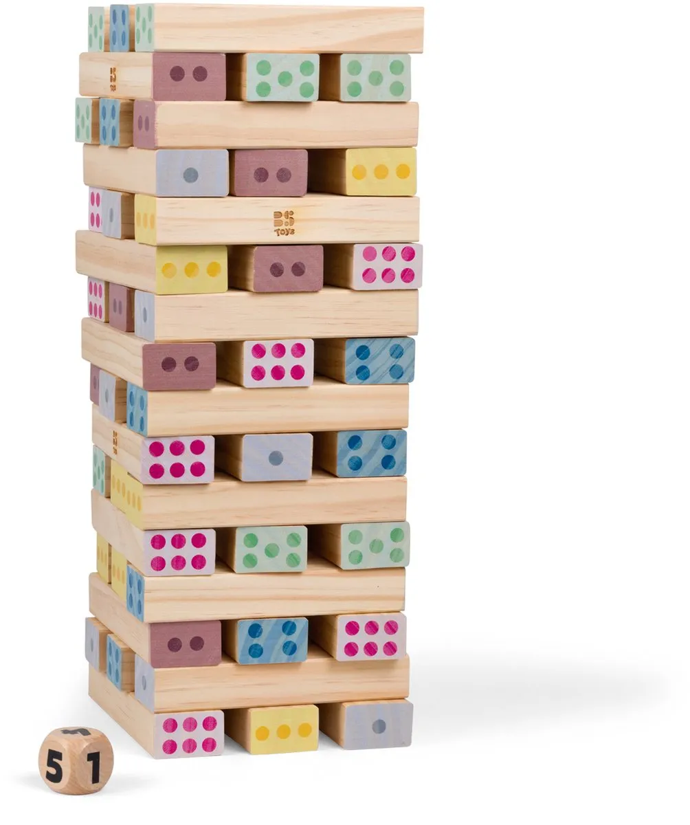 BS Toys Giant Number Tower GA520 Houten Stapeltoren