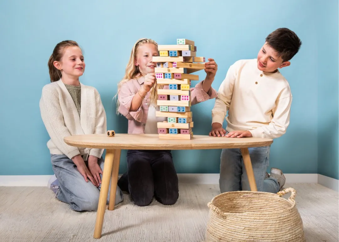 BS Toys Giant Number Tower GA520 Houten Stapeltoren - 48 Blokken