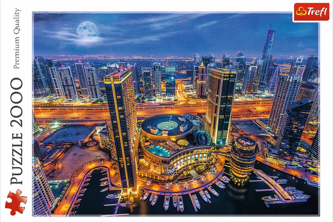 Trefl Puzzel 2000 Stuks Dubai Skyline Nacht - Multicolor