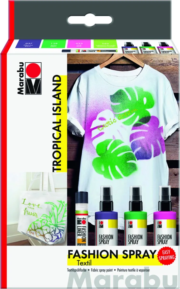Marabu Fashion Spray Set - 4 Stuks Multicolor